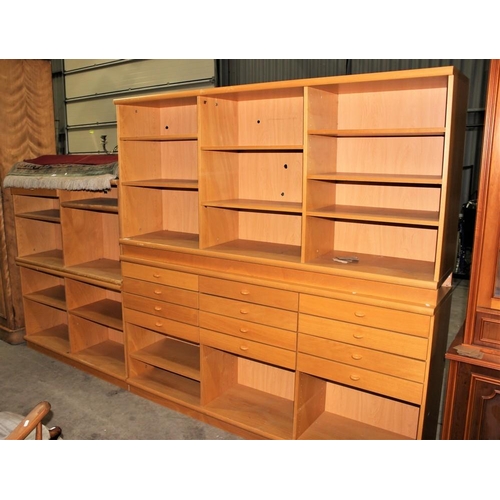 3384 - 4 Beech Storage Units.