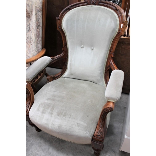 3407 - Victorian Mahogany Parlour Chair