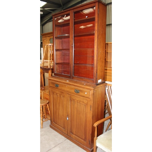 3413 - Edwardian Mahogany Bookcase on Base