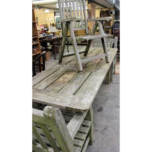 3452 - Hardwood Garden Table & 3 Chairs