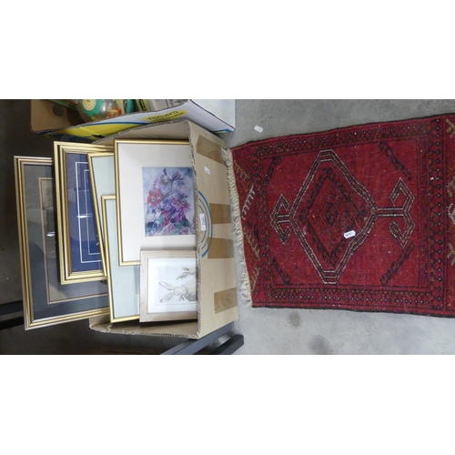 1287 - Box - Prayer Mat & Assorted Prints.