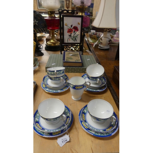 1338 - Adderley Primrose Pattern Part Tea Set.