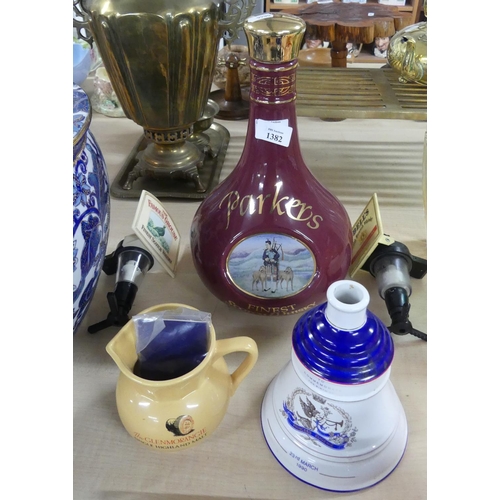 1382 - Whisky Water Jug, Optics, Decanters etc.