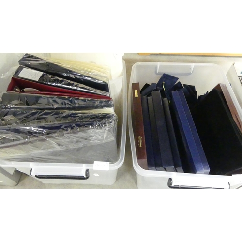 1402 - Two Boxes - Coin Albums, Folders, Mounts etc (no contents).