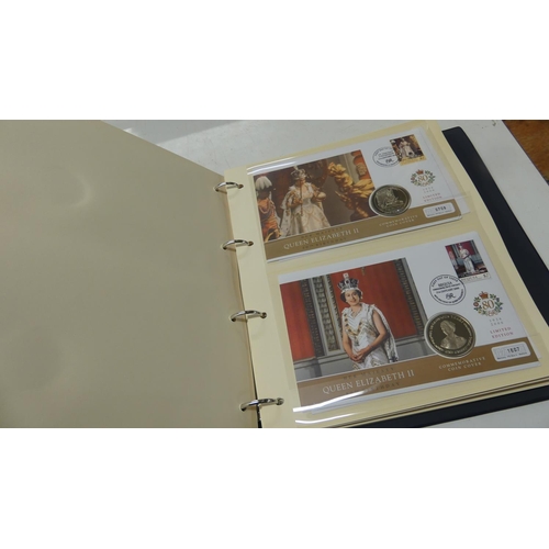 1403 - Album of Queen Elizabeth II 80th Birthday Commemorative Coin Covers.