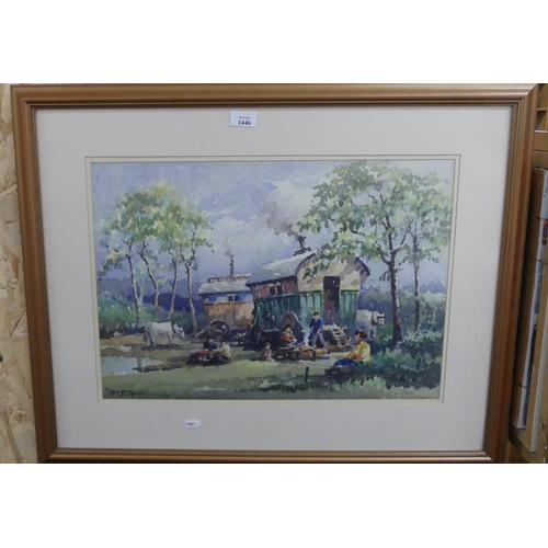 1446 - Framed watercolour Entitled 