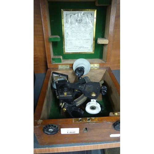 1460 - HUSUN Hughes & Son WWII RAF Flying Boat Military Sextant.