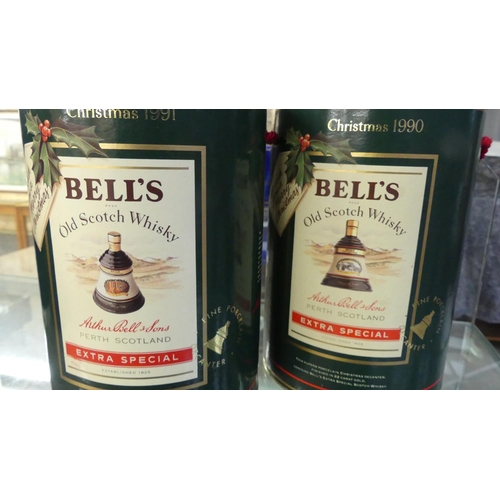 1534 - Two Bells Christmas Whisky Decanters.