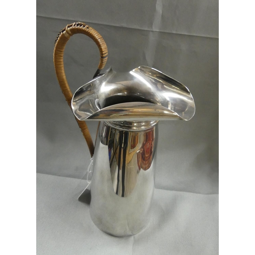 1548A - Mappin & Webb Art Nouveau Silver Plated Water Jug, Trefoil Spout, approx 24cm tall overall.