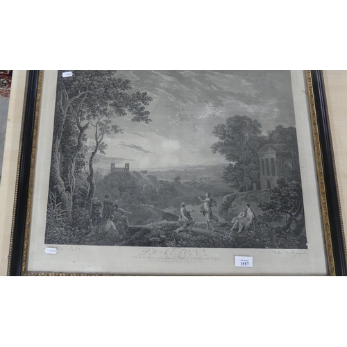 1557 - Victorian Framed Print - Greco-Roman View, approx 58 x 43cm.