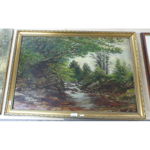 1563 - Framed Oil Painting - River Landscape, Signed J Sharp, approx 75 x 50cm.