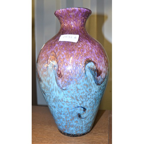 1531A - Signed Franko Toffolo Art Glass Vase.