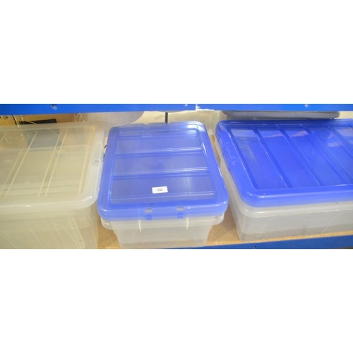 206 - 9 x Stacking Storage Boxes