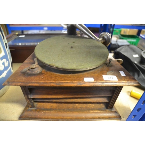 274 - Oak Cased Gramaphone