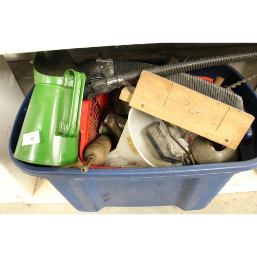 38 - Box with Oil Can & Assorted Tools