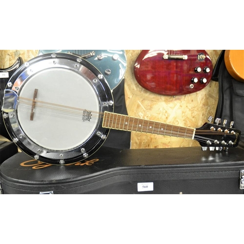 560 - Sonata Mandolin Banjo With Hard Carry Case