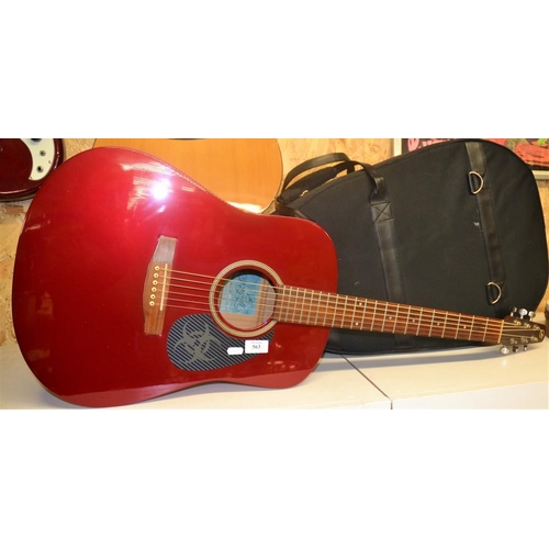 563 - Seagull S6 Cedar Acoustic Guitar With Carry Case