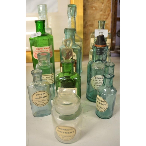 572 - Collection Of Dispensing Chemists Bottles - J Cummings, Chemist, 21 Mill Street, Alloa