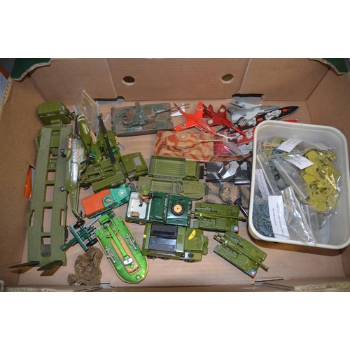 625 - Box Of Model Army Vehicles