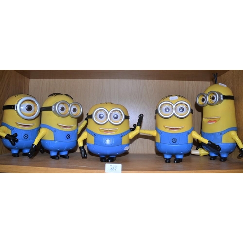 637 - Set Of 5 Talking Minions