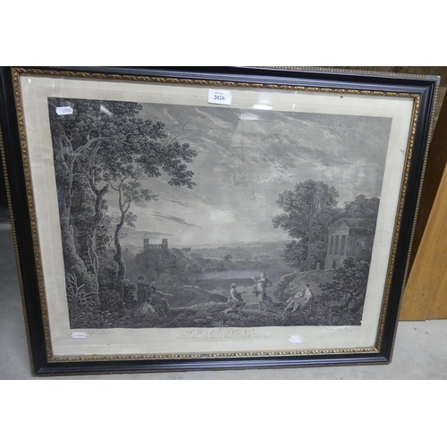 2026 - Victorian Framed Print - Greco-Roman View, approx 58 x 43cm.