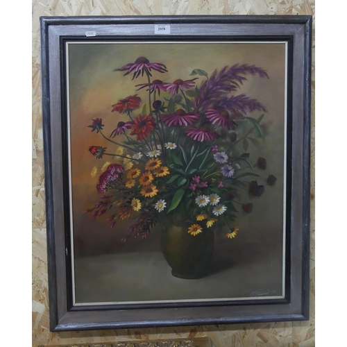 2058 - Framed Oil Painting - Still Life, dated 94, approx 54 x 66cm.