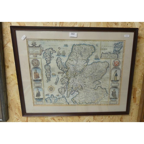 2065 - Framed Print - Map of Scotland.