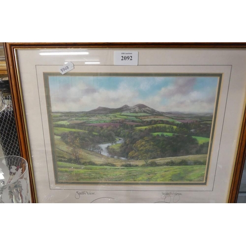 2092 - Signed Print of Scott's View, The Borders.