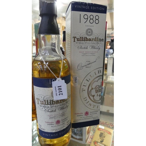 2101 - Bottle of 1988 Vintage Tullibardine Single Highland Malt Scotch Whisky.