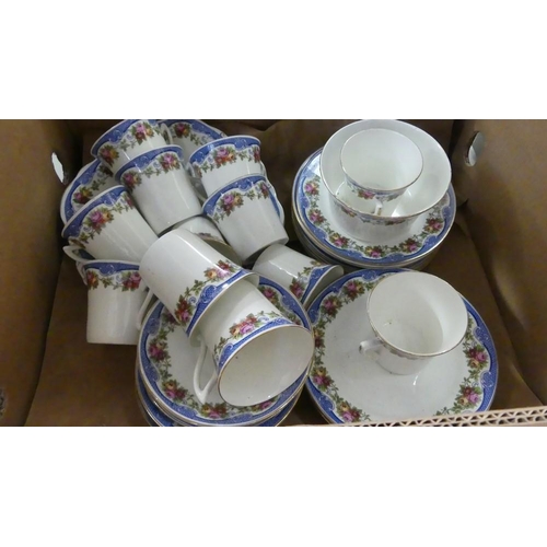 2131 - Box - Blue White & Floral Tea Set.