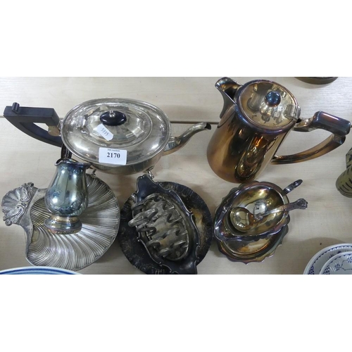 2170 - Silverplated Teapot, Water Jug, Sauceboat etc.