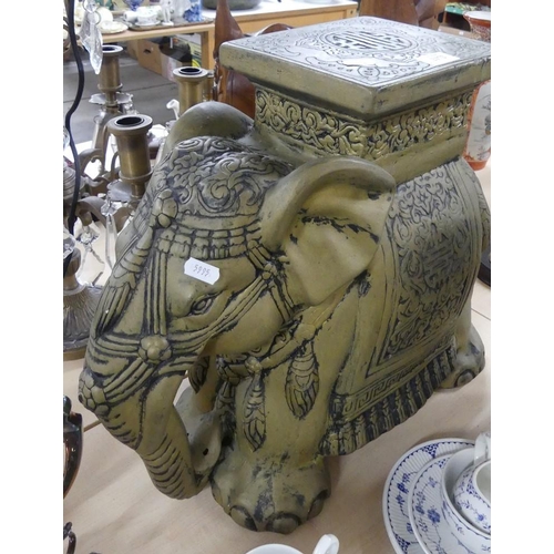 2172 - Large Pottery Elephant Stool (AF).