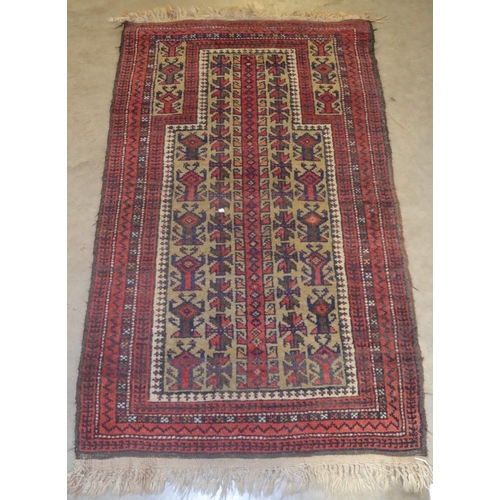 2537 - Eastern Wool Prayer Mat approx 120 x 72cm.