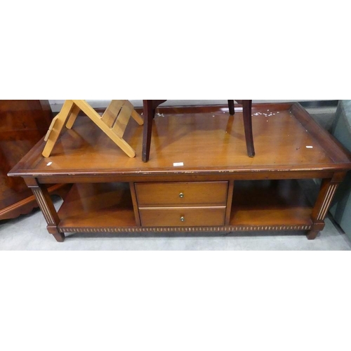 3015 - Mahogany Coffee Table with Drawers