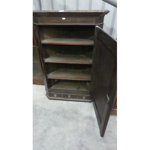 3028 - Antique Mahogany Corner Cabinet