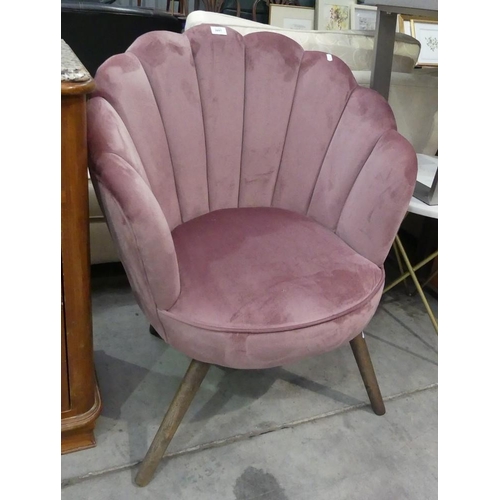 3097 - Purple Upholstered Tub Chair.