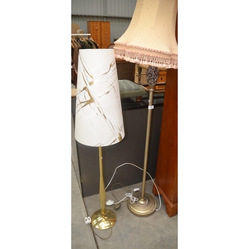 3123 - Standard Lamp & Shade & Floor Lamp & Shade.