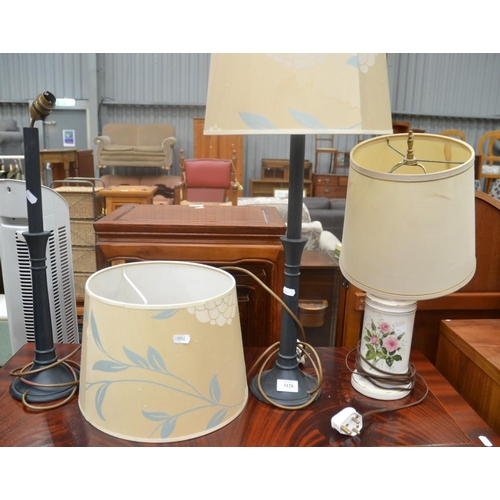 3128 - Assorted Lamps & Shades.