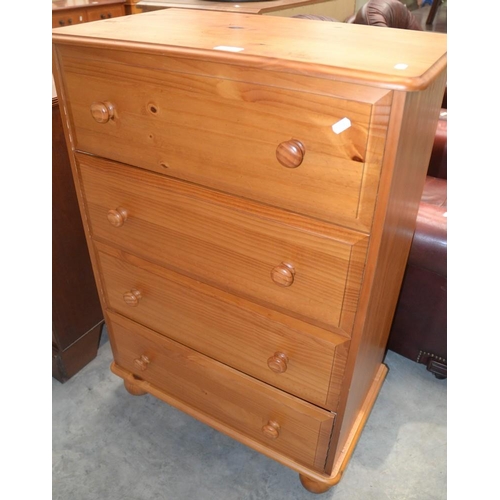 3146 - Pine 4 Drawer Chest