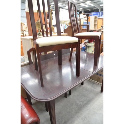 3148 - Mahogany Extending Dining Table & 4 Chairs.