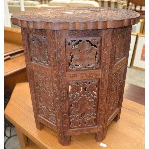 3189 - Carved Anglo Indian Occasional Table