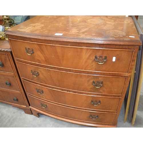 3214 - Mahogany 4 Drawer Chest