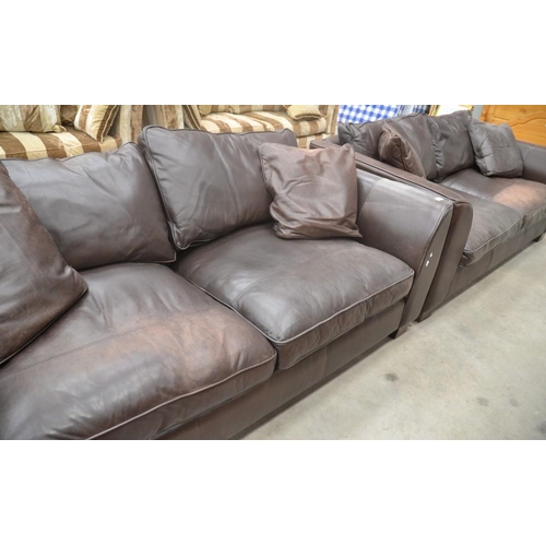 3284 - Matching Pair 2 Seat Leather Sofas