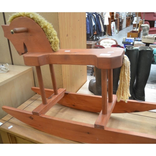 3462 - Vintage Wooden Rocking Horse