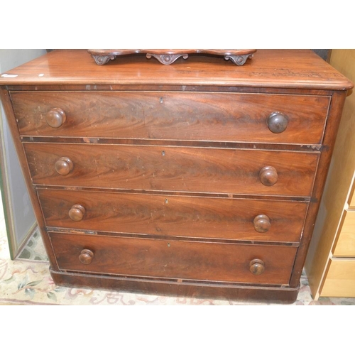 3467 - Victorian 4 Drawer Chest