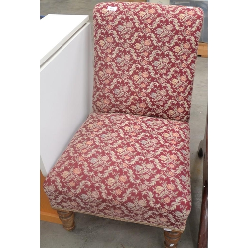 3472 - Vintage Fabric Upholstered Nuring Chair