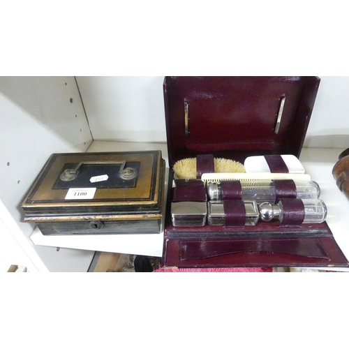 1100 - Metal Cash Box & Vanity Set.