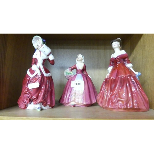 1130 - Three Royal Doulton Porcelain Figures. - 