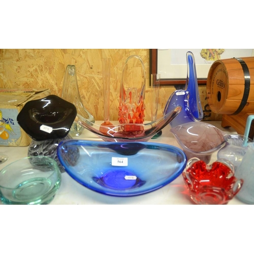 564 - Assorted Art Glass