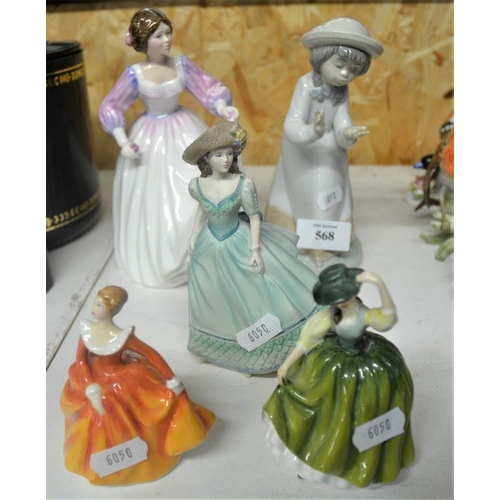 568 - Assorted Ornaments - Royal Doulton, Coalport etc